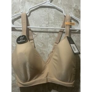 Bali Comfort Revolution Wireless Bra 38DD Nude Beige Cool Comfort 3463 NWT